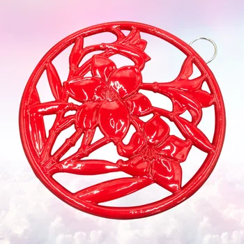 

Tableware Pad with Hook Creative Pot Mat Heat Resistant Pad Thickened Kitchen Hot Pad for Home Kitchen (Red)