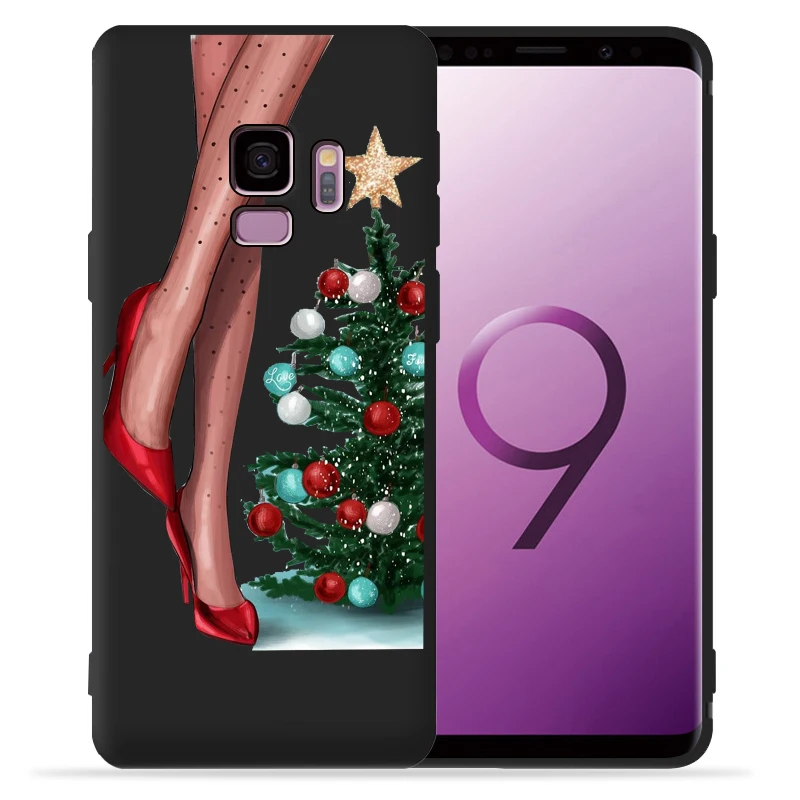 Модный чехол для телефона с рождественской елкой для девочек samsung Galaxy S9 S8 S10 Plus S7 S6 Edge S10 Lite Note9 8 10 Pro, чехол Etui - Цвет: 09