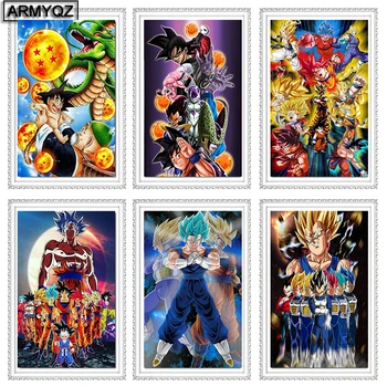 

New 2020 5d Diamond Painting Dragon Ball Super Saiyan goku Full Square/Round Drill Crystal Mosaic Picture diy Diamond Embroidery