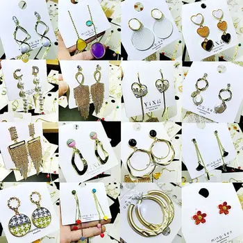 

30 Pairs/lot silver color top quality women earrings jewelry fashion luxury zircon wedding earrings wholesale 200731-34