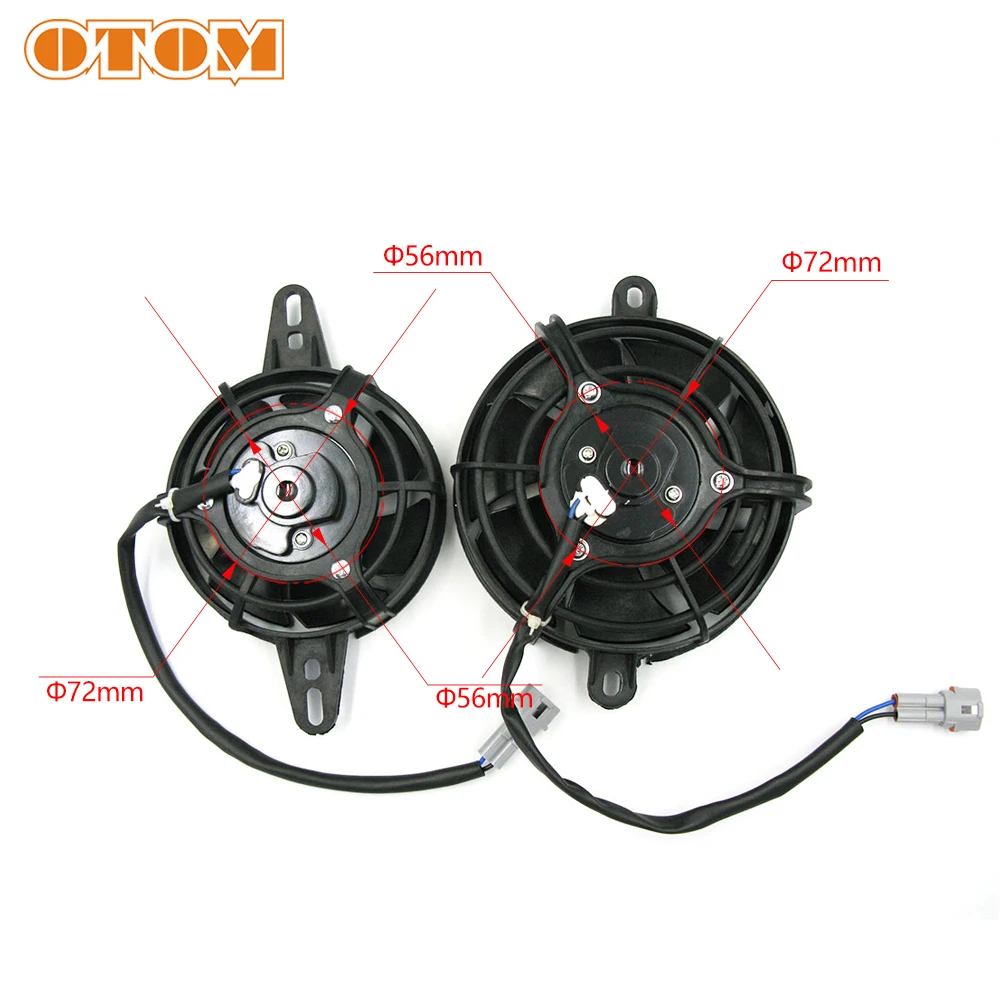 Motorcycle Cooling Fan OTOM Motorcycle One 4"/5" Radiator Fan Motocross Universal Ultrathin Large Flow Standard Motor Oil Cooler Electric Fan Accessory