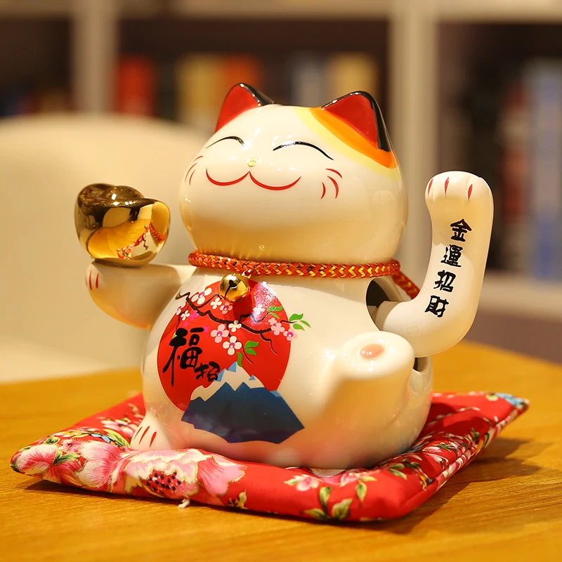 

Japanese Lucky Cat Electric Swing Ornaments Opening Gift Shop Cash Desk Home Living Room Decoration Christmas Decorations