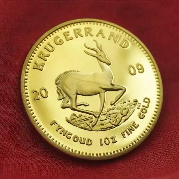 Светло-серый 1 шт 2009/2010/2011/2012 Позолоченные Kruger Южная Африка Первая памятная коллекция монет - Цвет: Светло-серый