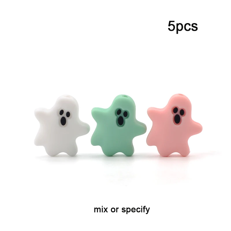 mix or sepcify LOFCA, 5 шт., силиконовые бусины в виде снежинок, мини силиконовые бусины для прорезывания зубов, не содержит бисфенола, пищевая игрушка для ухода за ребенком, цепочка для соски, игрушка в подарок, сделай сам - Цвет: mix or sepcify