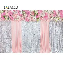 Laeacco Curtain Birthday Wall Picture Wedding Photo Backgrounds Cloth Flower Photography Backdrops  For Photo Studio Photophone Laeacco Curtain Birthday Wall Picture Wedding Photo Backgrounds Cloth Flower Photography Backdrops  For Photo Studio Photophone