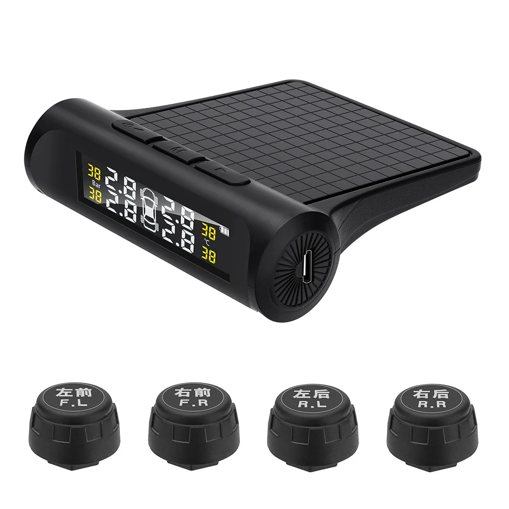 

TPMS Car Tire Pressure Alarm Monitor System Display Digital LCD Display Auto Security Alarm Tire Pressure Sensor