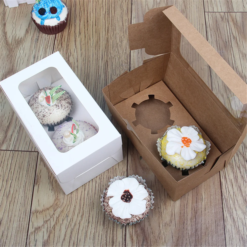 2/4/6/12 Hole White Windowed Cupcake Boxes with Secure Removable Tray, Convenient Cardb... - SKU WCB01608 - UGI Packaging