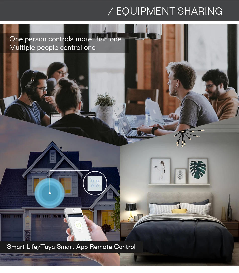 ЕС, Великобритания, 4 банды, 1 2 способа, Wifi настенный переключатель, беспроводной пульт дистанционного управления, светильник, релейное приложение, сенсорное управление, умный переключатель, работающий с Alexa Google Home