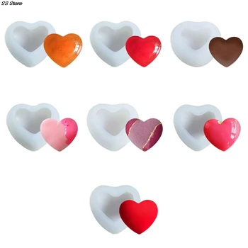 

Crystal Epoxy Resin Mold 3D Love Heart Cake Chocolate Silicone Mould DIY Crafts Aromatherapy Candle Soap Making Tool