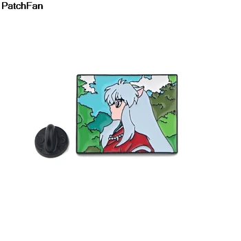 

20pcs/lot A3086 Patchfan Cartoon Anime Inuyasha Metal Enamel Pins and Brooches Fashion Lapel Pin Backpack Bags Badge Gifts