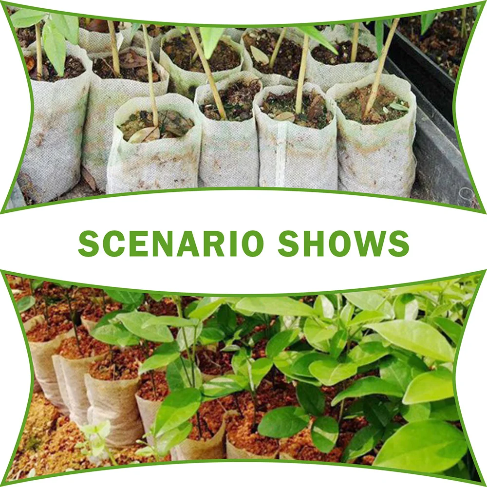 100Pcs Garden Seeding Bags Nursery Plant Grow Bags Seed Pots Biodegradable Seeds Nursery Bag Plants Flower Pot For Garden Patio