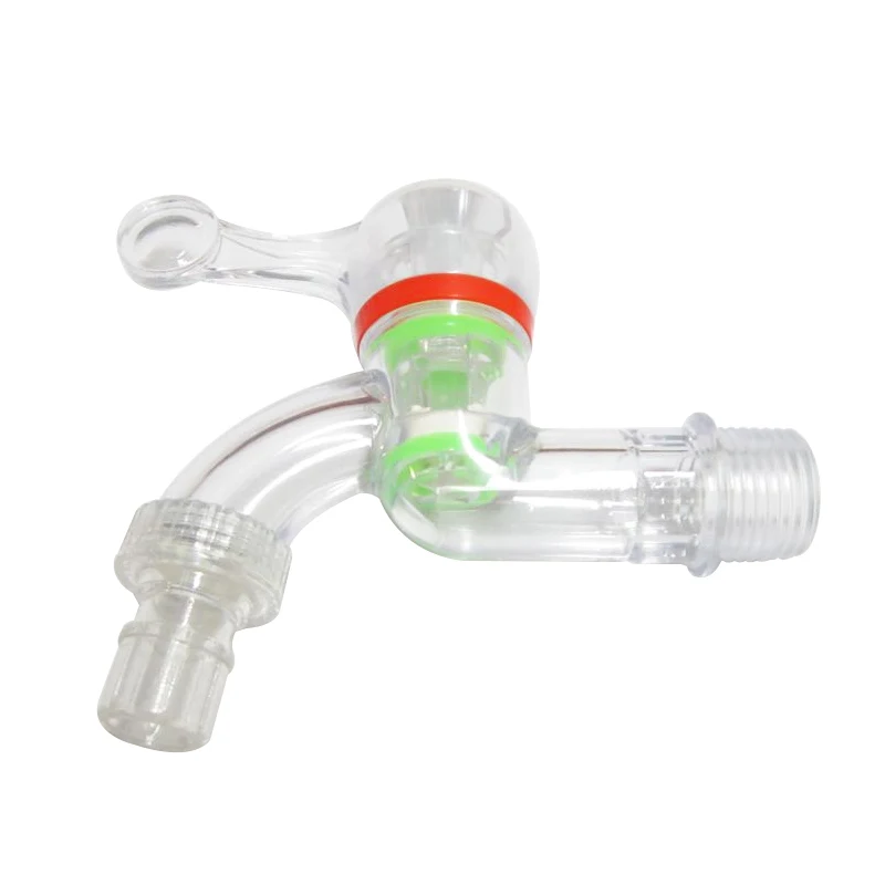 

Transparent Plastic PC Water Tap Single hole Cold Water Washing Machine Bibcock