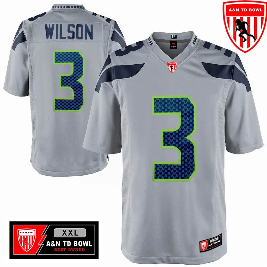 

A&N TD BOWL Customized Youth Sports American Football Jersey Seattle 3 Russell Fans Cheap Stitch Seattle Jersey
