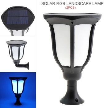 

2pcs 12LED Solar Flame Light Landscape Light Wall Lamp with 6 Colors and 4 Installation Modes for Garden / Street / Lawn / Door