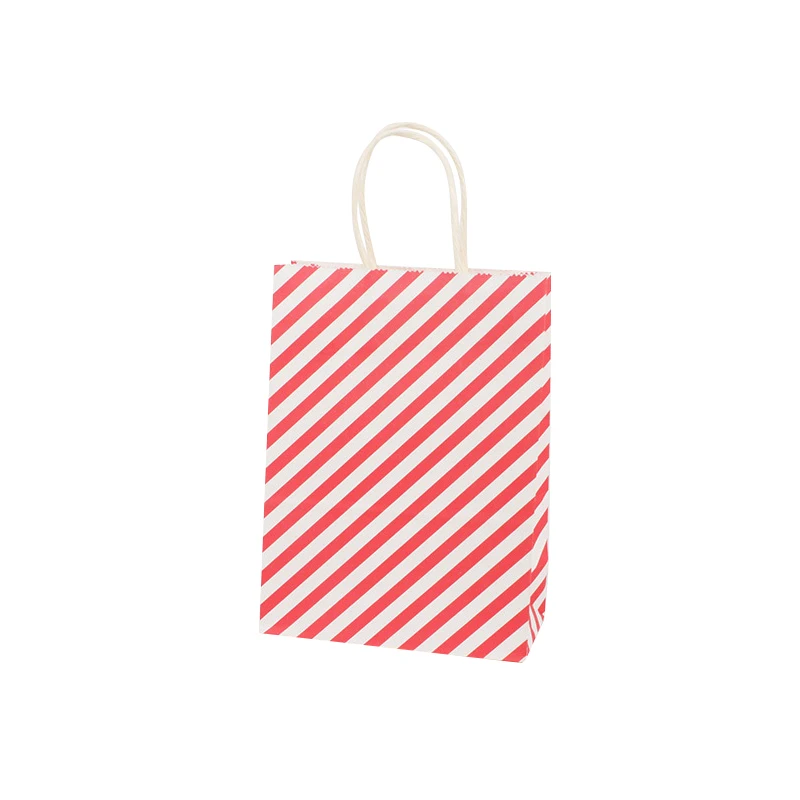 Red stripe 10 шт. 16x22 см Бумага сумки с ручками свадебный подарок для сувениры для гостей День рождения Рождественский подарок сумка - Цвет: Red stripe