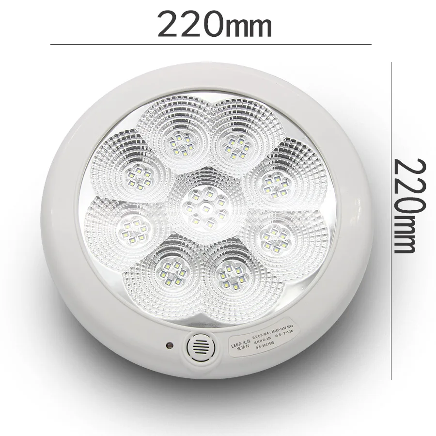 Mordern 7 Вт 11 Вт, потолочный светильник с датчиком звука, потолочный светильник с датчиком движения PIR, светодиодный панельный светильник, монтируемый на поверхности, автоматический - Цвет корпуса: 220 Sound Control
