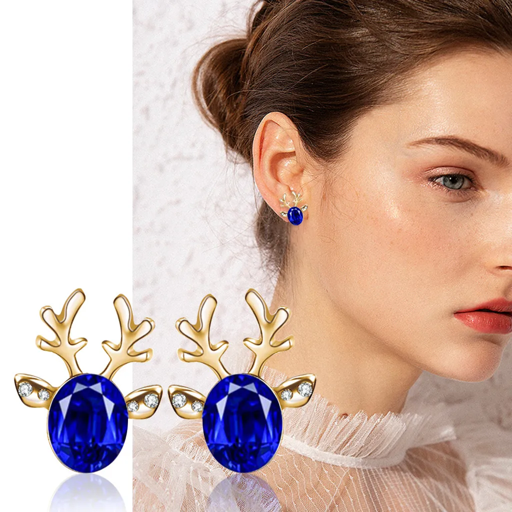 Новогодние серьги рогатый олень Earpin ручной ухо на гусеничном ходу обруч работы