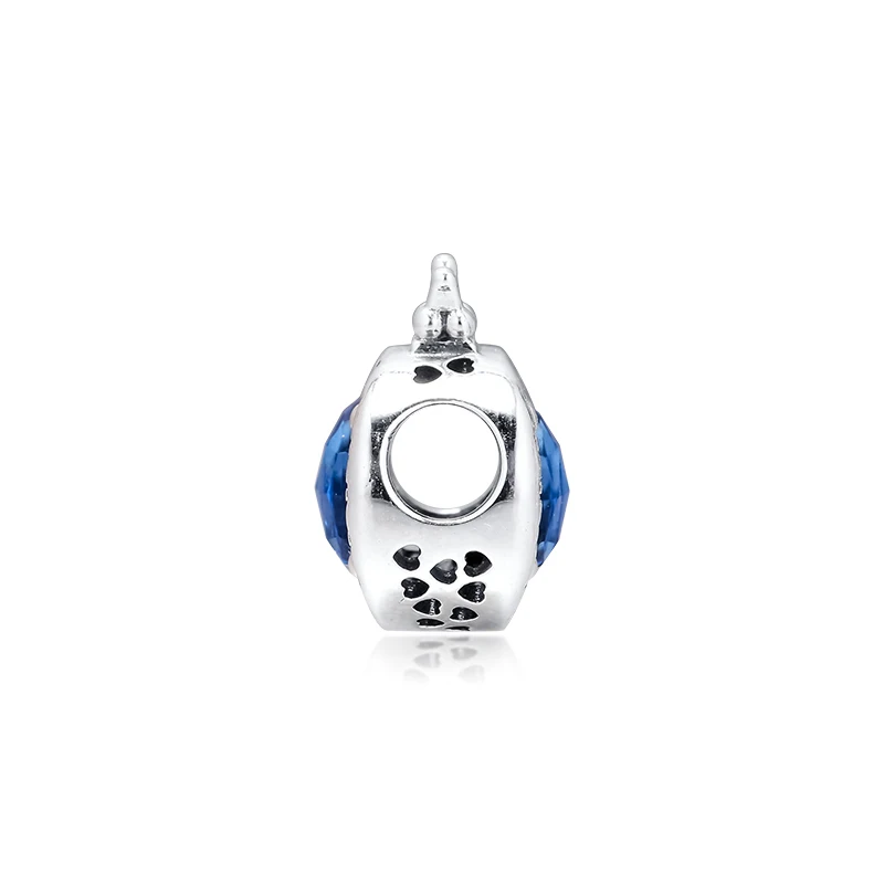 DIY Подходит для Pandora шармы браслеты синяя сверкающая Корона O бусины стерлингового серебра 925-ювелирные изделия