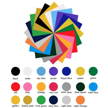 

20pcs PVC Clothing Heat Transfer Vinyl Sheet Washable Heavy Duty Vinyl For T Shirts Hats Shoes Bag Coats Heat Press Machine Tool