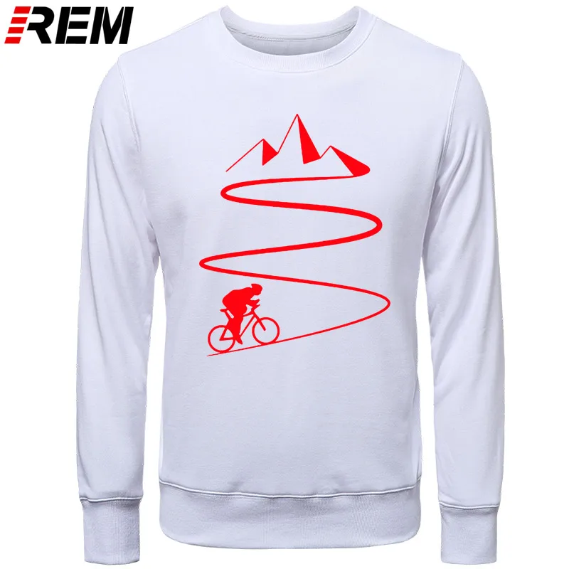 Горный велосипед сердцебиение Байкер размера плюс заказной длинный рукав мужской велосипед Велоспорт Мода Семья Хлопок Толстовки, Толстовки - Цвет: WHITE RED