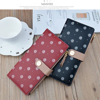 

Little Daisy Women's Wallet Fashion New PU Leather Handbag Zipper Buckle Wallet Multi-Card Card Holder