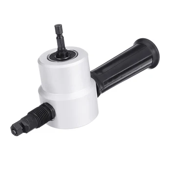 

5Pcs YT-160A Double Head Metal Sheet Nibbler Cutter Drill Attachment with Wrench Cutting Blade Set for Electric Drill