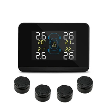 

Auto Wireless TPMS Tire Pressure Monitoring System With 4 Sensors LCD Display