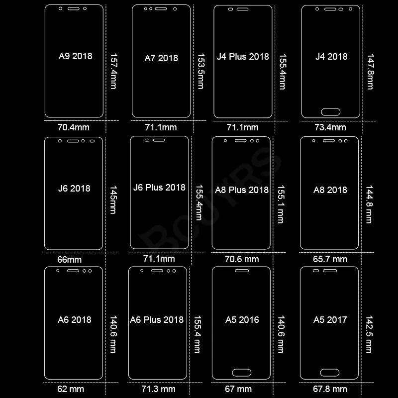 Защитное стекло закаленное 9H 2.5D для Samsung Galaxy A7 A9 2018 J6 A6 A8 J4 Plus A5 2017 3 шт.|Защитные