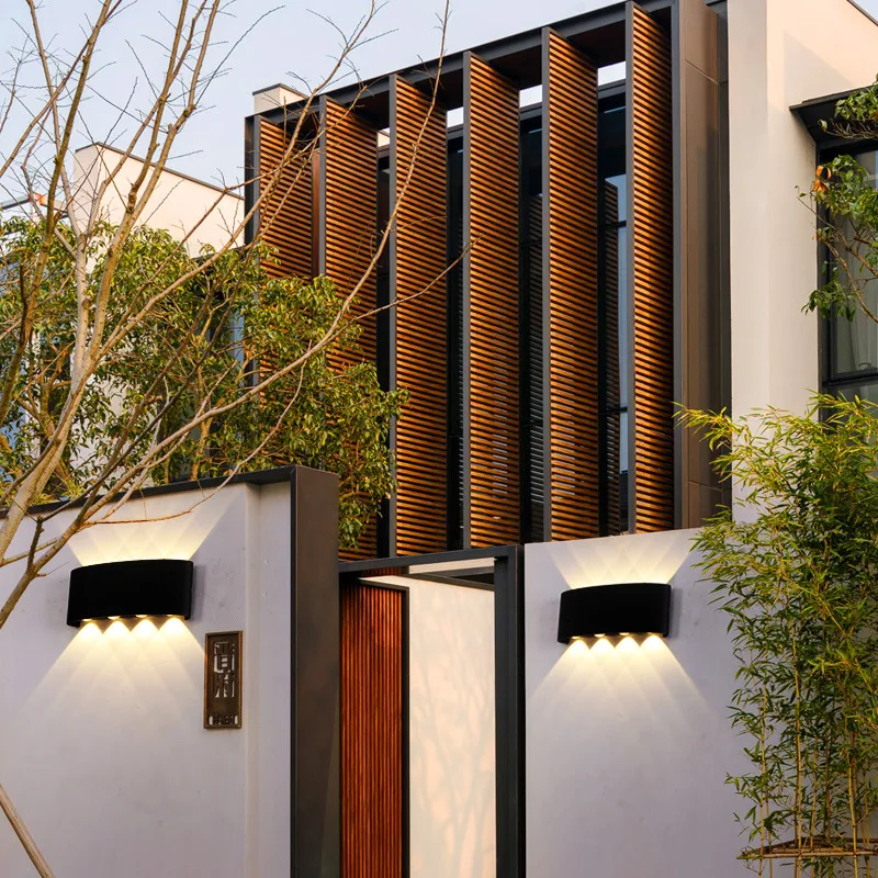 실내 LED 벽 램프 머리맡 계단 야간 조명 IP65 방수 야외 Sconce 발코니 벽 조명 알루미늄 바디 AC85-265V