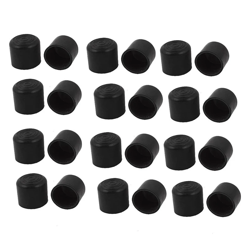 

24 Pcs Round Furniture Foot Cover Protector 30mm Inner Dia PVC