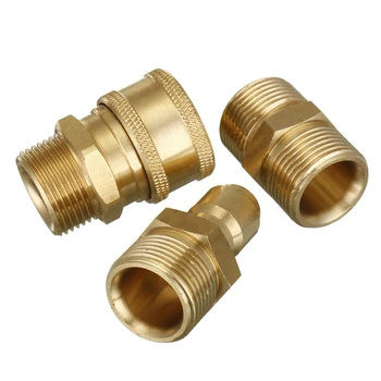

Fitting Adapter Connector Brass 3Pcs Tool Supply M22 X 3/8\\\\\\\" Quick Release