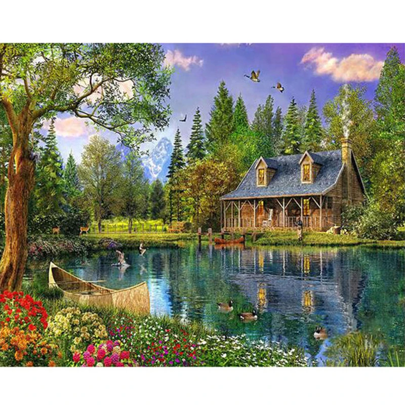 

Frame Wonderland DIY Painting By Numbers Draw On Canvas Coloring By Number Modern Wall Art Picture Home Decoration Unique Gift