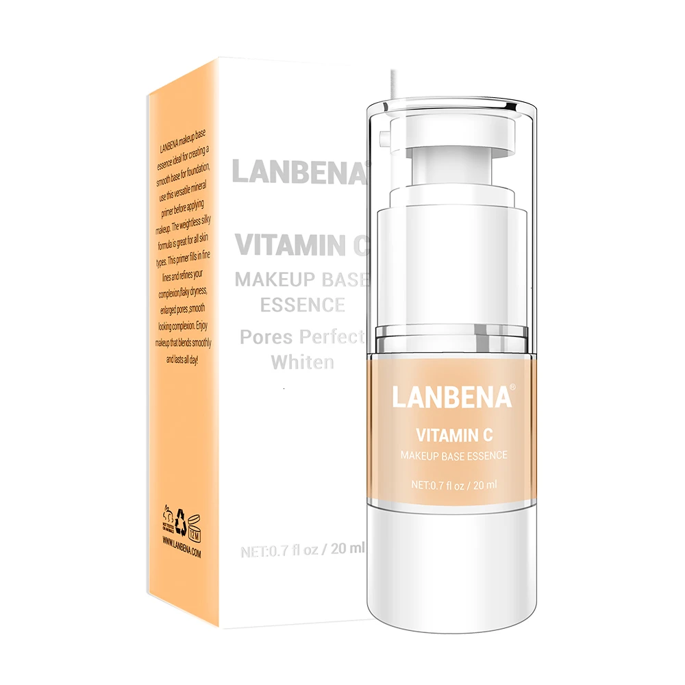 Vitamin C LANBENA макияж праймер уход за кожей лица Сыворотка основа для лица эссенция увлажняющая отбеливающая лечение пор макияж Косметическая Красота - Цвет: Vitamin C