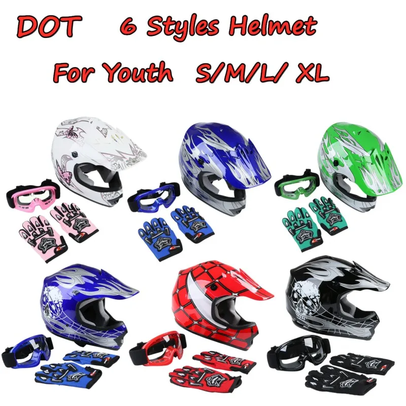 Moto rcycle точечный Молодежный детский шлем анфас внедорожный Dirt Bike ATV casco moto подарки