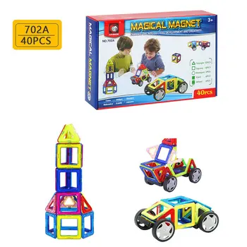 

40pcs Magnetic Piece 703a English Set Children's Educational Assembled Building Blocks Toys
