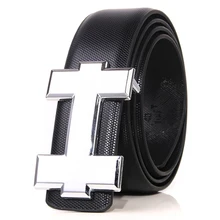 

Luxury Designer Brand Cowhide H Shaped Belt Men High Quality Women Genuine Real Leather Dress Cowhide Strap for Jeans Waistband