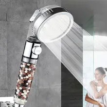 Cabeça de chuveiro dos termas da função do banheiro 3 com interruptor de ligar/desligar botão anion filtro de alta pressão cabeça de banho cabeças de chuveiro de poupança de água