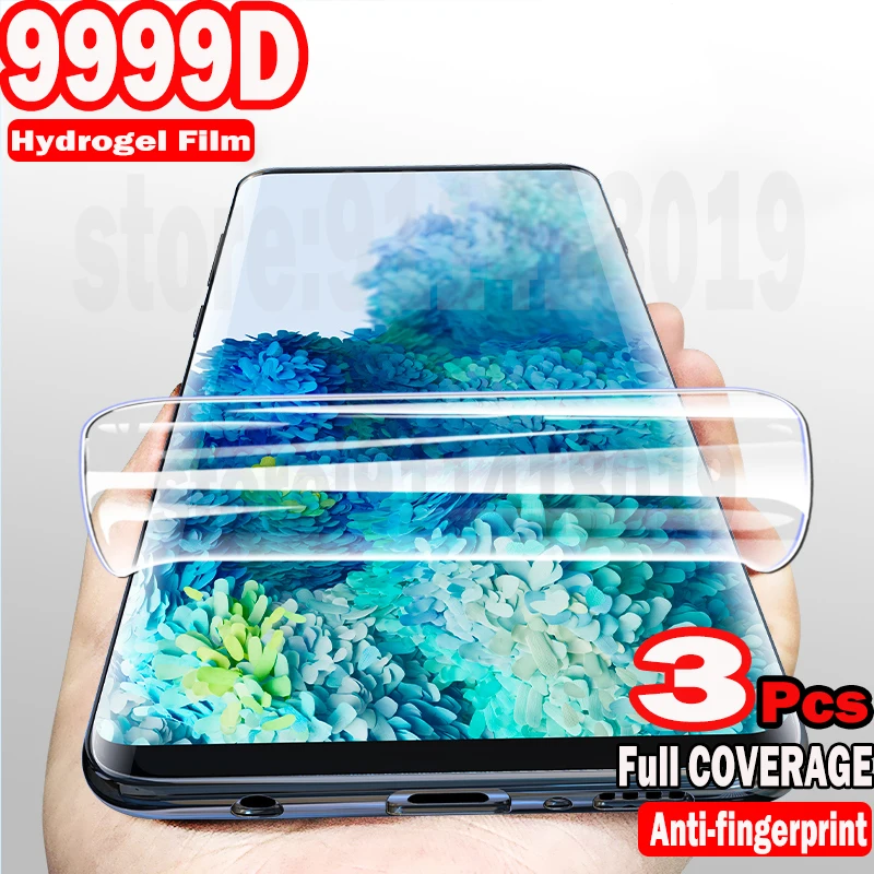 3Pcs hidrogel de película Protector de pantalla para Samsung Galaxy S20 FE S10 S21 S9 S8 más A51 A71 A50 A12 A32 A52 A72 A21S A31 no de vidrio