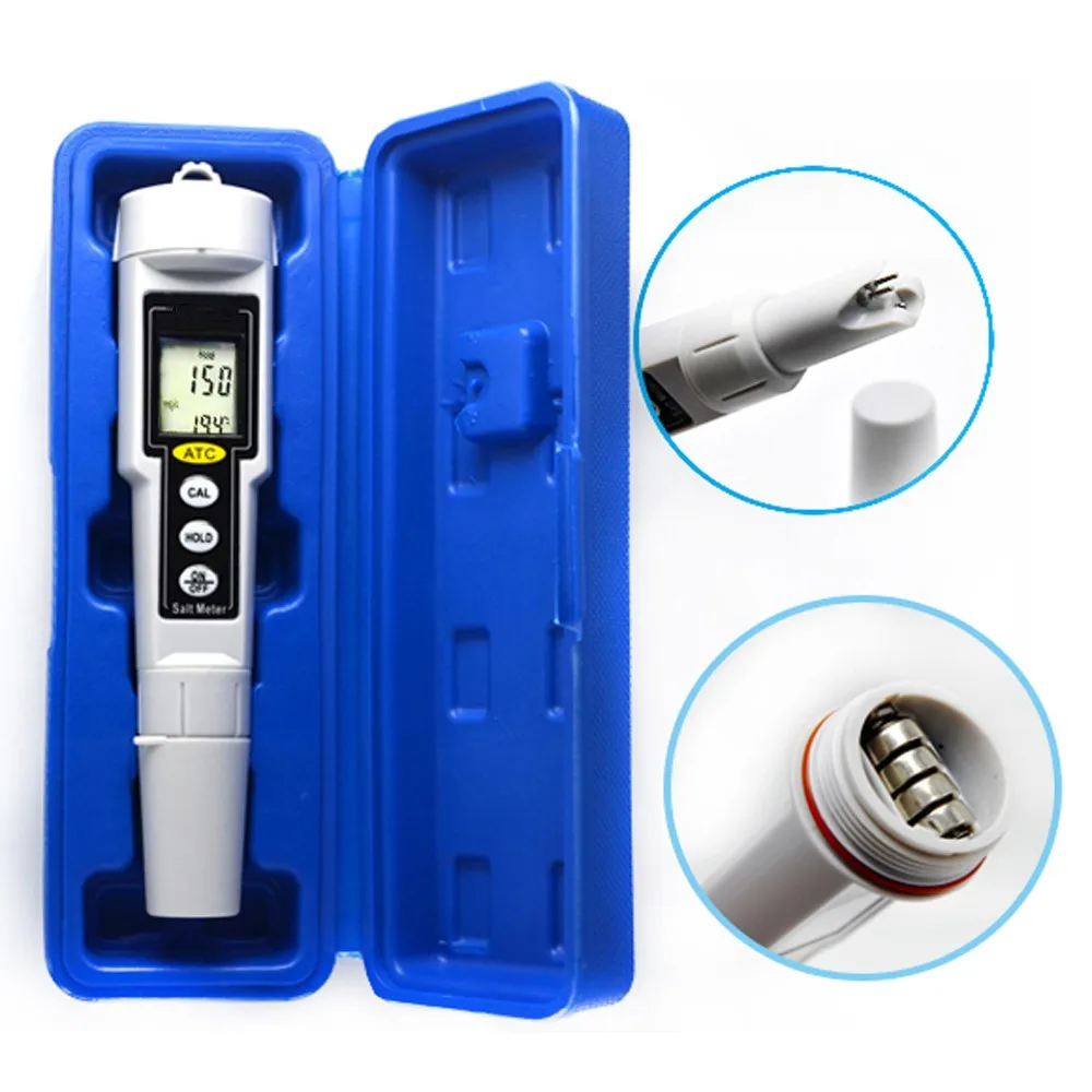 

Hot Sale High Precision Pen Type Digital Salt Meter CT-3081 Range 0-9999 mg/L Waterproof Salinity Water Quality Salt Value Meter