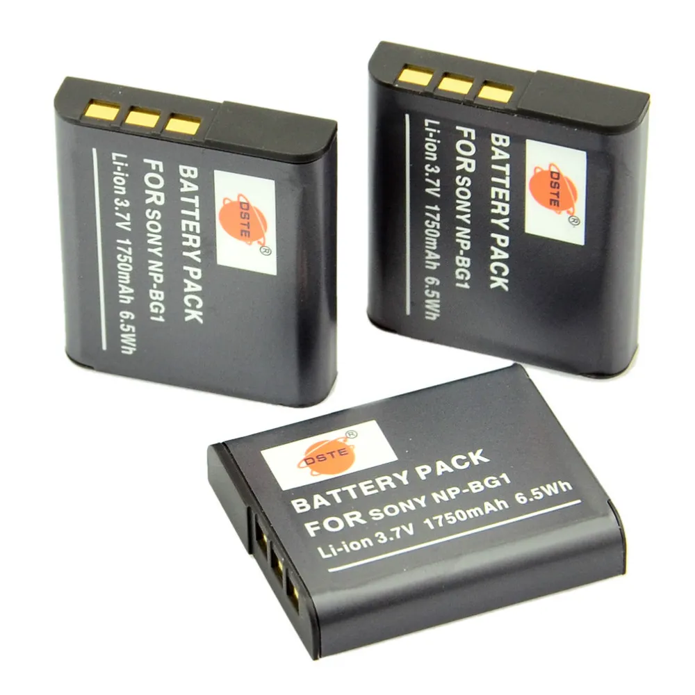 2/3 шт 1750 мАч 3,7 V DSTE NP-BG1 NP-FG1 цифровой Батарея камеры DSLR 1* Зарядное устройство для sony DSC-H7 DSC-H9 DSC-H10 DSC-H20 DSC-H50