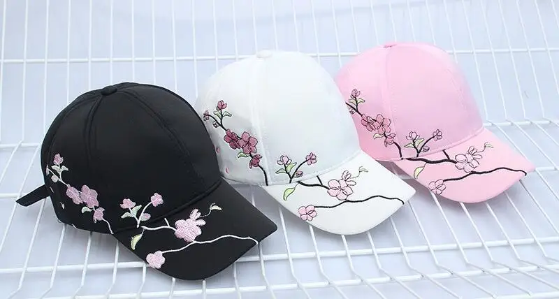Высокое качество унисекс хлопок открытый бейсболка цветы вышивка Snapback модные спортивные шапки для мужчин и женщин кепки