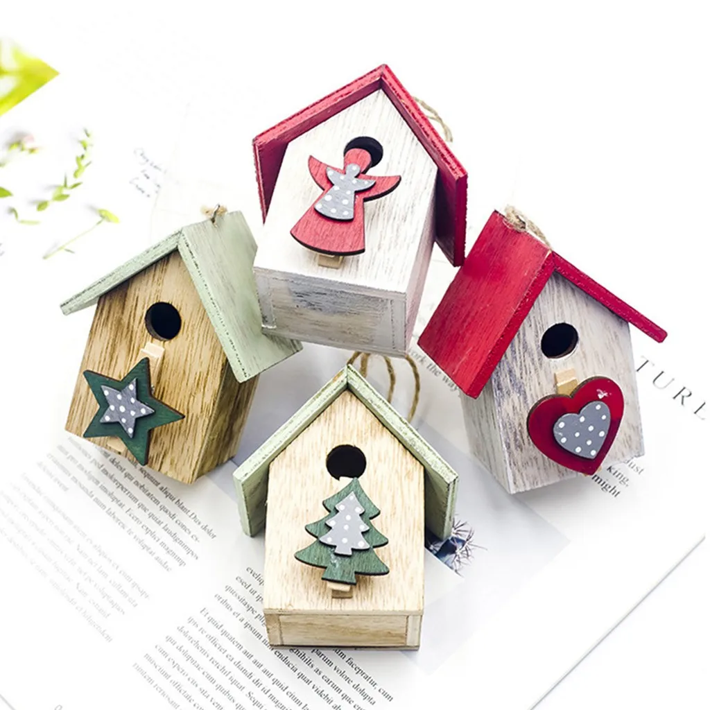 

10#Creative Christmas Tree Hanging Clips Christmas Wooden Pendant Home Decor Christmas Hanging Ornament 2020 Decor Home