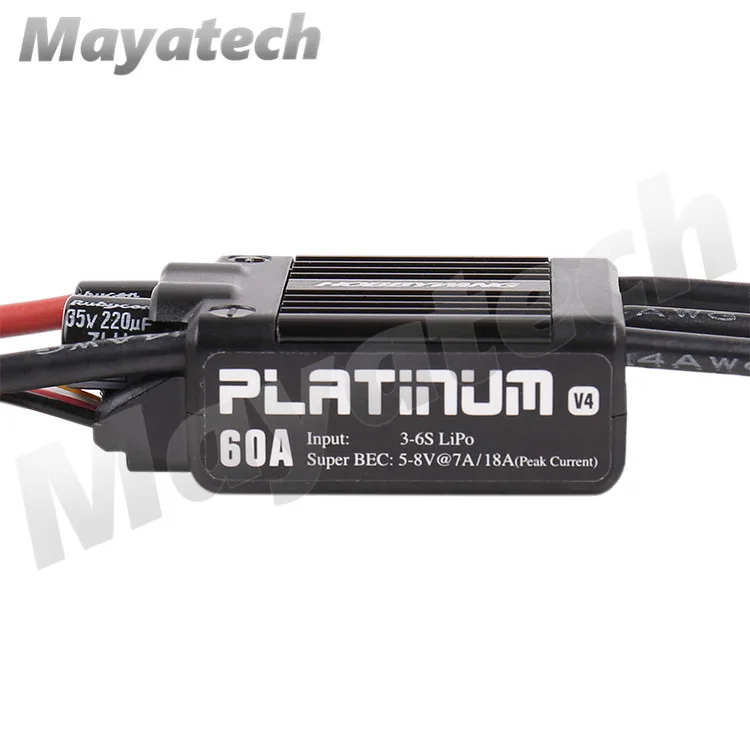 1 шт. оригинальный HobbyWing Platinum PRO V4 60A ESC (3 S 6 S) для 450 480 класса Heli (Пропеллер: 325 360