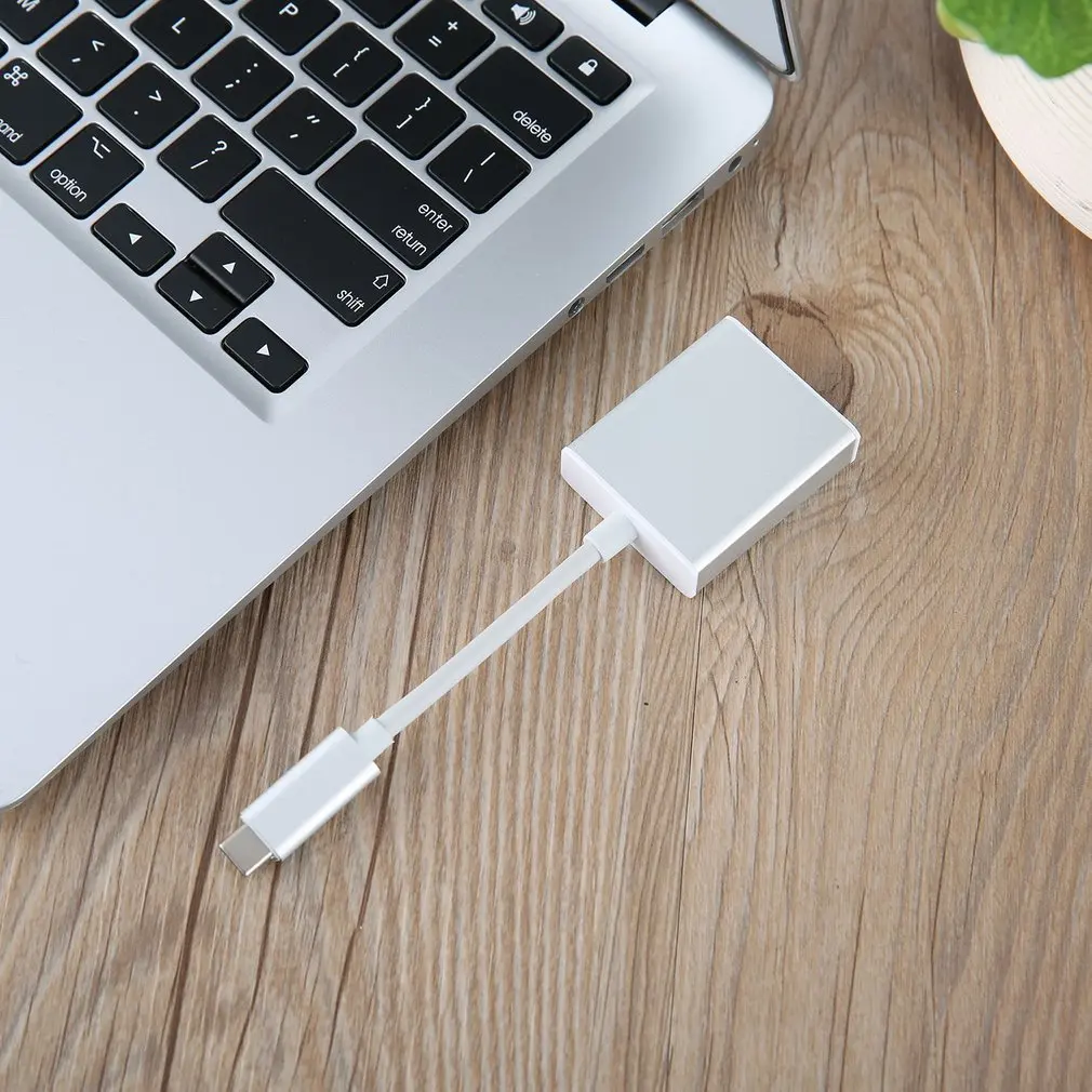 USB3.1 Тип C к VGA адаптер Full HD 1080P мужчина к VGA Женский видео конвертер Реверсивный для Macbook