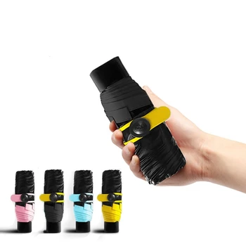 

Pocket Folding Umbrella Small Mini Portable Anti UV Sun Parasol For Women Man Gift Pink Teen Girl Waterproof Black Rain Umbrella