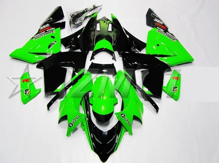 Стиль ABS обтекатель комплект подходит для kawasaki Ninja ZX10R 2004-2005 04 05 10R custom Пользовательские черный зеленый