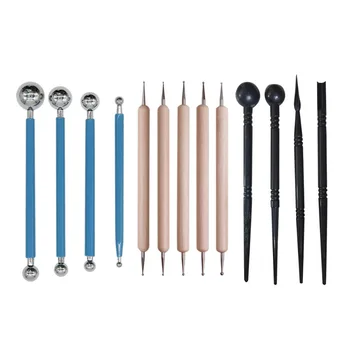 

Clay Tools Modeling Sculpture Ball Stylus Dotting Tools Embossing Pattern Polymer Clay Flower Petal Make Tools