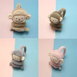 Outdoor Kawaii Cartoon Monkey Winter Plush Thick Soft Ear Cover Headband Earflap Warm Earmuff