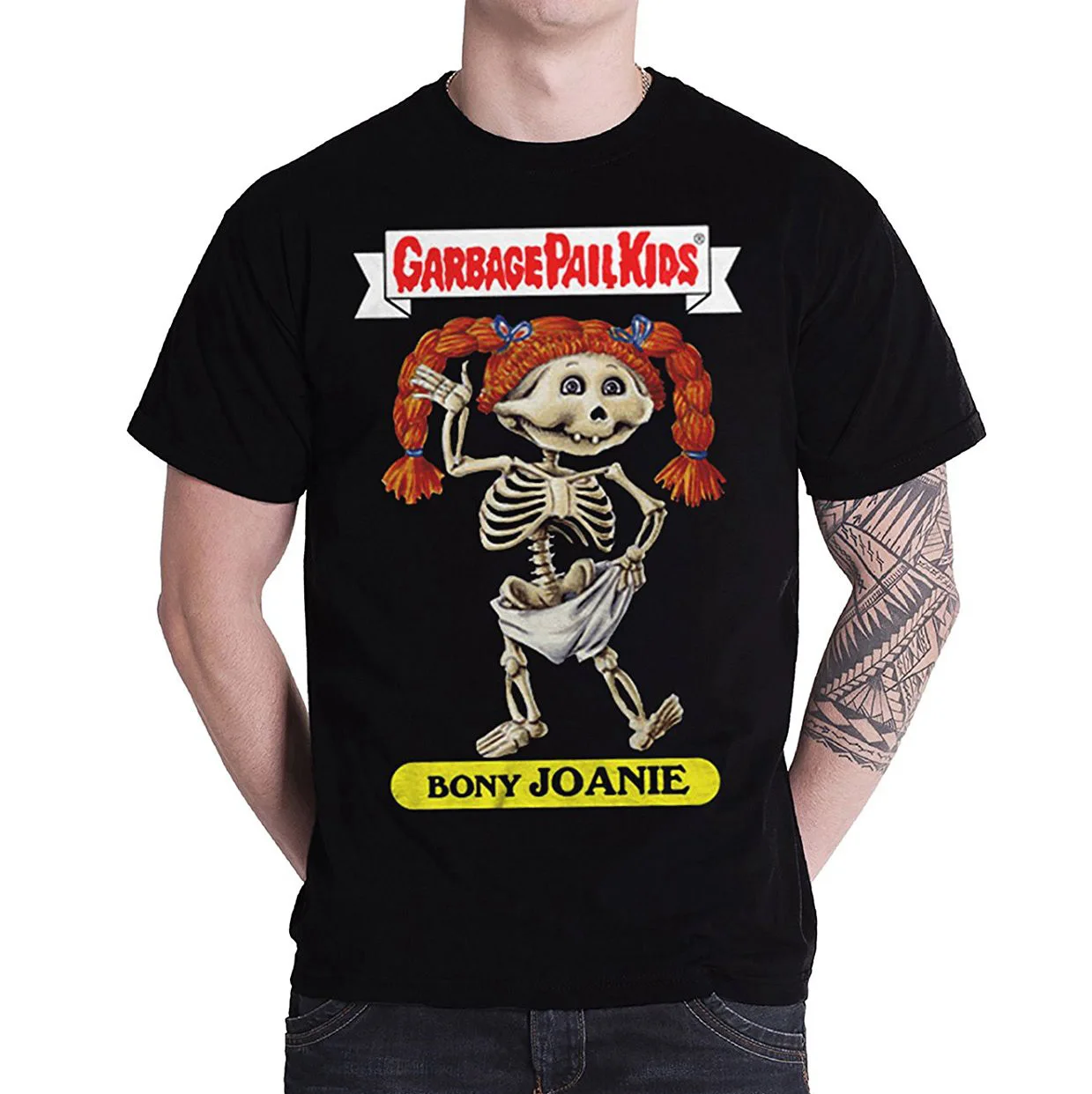 

Garbage Pail Kids T Shirt Bony Joanie Official Mens Black Men'S T Shirts Summer Style Fashion Swag Men T Shirts