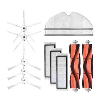 

5 Side Brush + 2 Roller Brush + 3 Filter Net + 2 Mop Cloths Pad for Xiaomi S6 S5 E35 E2 Robot Vacuum Cleaner Replacement Parts A